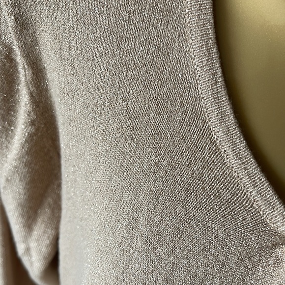 Worthington gold metallic crewneck sweater - Picture 2 of 10